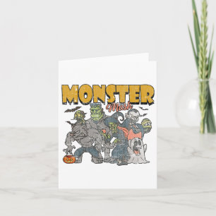 Monster Mash Vintag Ghost Halloween Funny Karte
