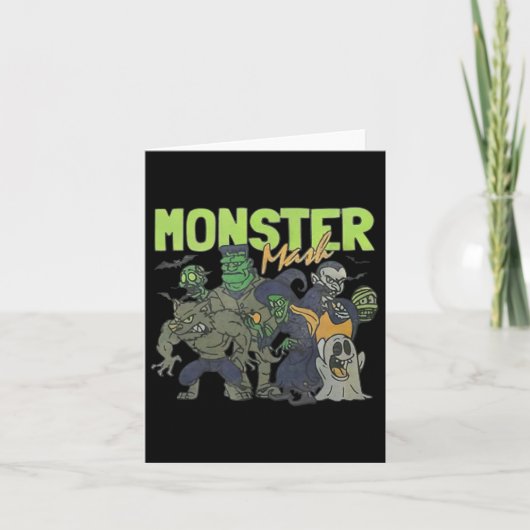 Monster Mash Vintag Ghost Halloween Funny Karte (Vorderseite)