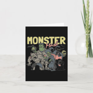 Monster Mash Vintage-Geist Halloween Karte