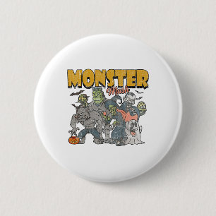 Monster Mash Vintage-Geist Halloween Lustig  Button