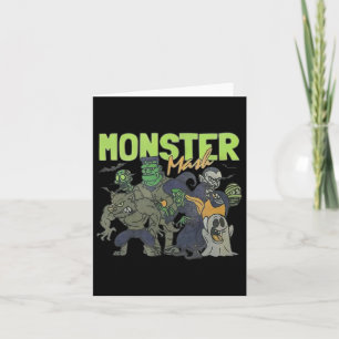 Monster Mash Vintage-Geist Halloween Lustig Karte