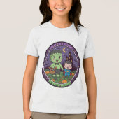 Monster Mashup Treat or Tremble T-Shirt, Cute Fran Tri-Blend Shirt (Vorderseite)