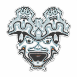Monster-Maske Aufkleber