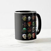 Monster Masken Retro Horror Tasse - Halloween (Far (VorderseiteRechts)