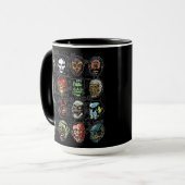 Monster Masken Retro Horror Tasse - Halloween (Far (Vorderseite Links)