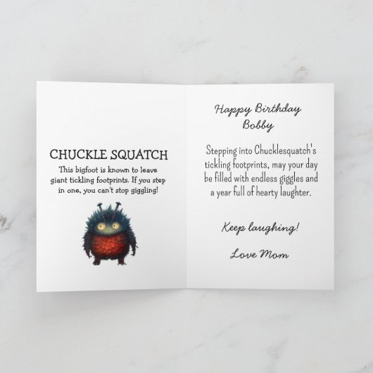 Monster Mayhem... Dankeskarte (Innenseite)