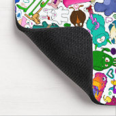 Monster Menagerie-Muster Mousepad (Ecke)
