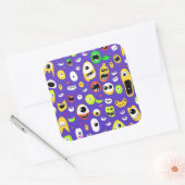 Monster mit großen Augen Quadratischer Aufkleber (Umschlag)