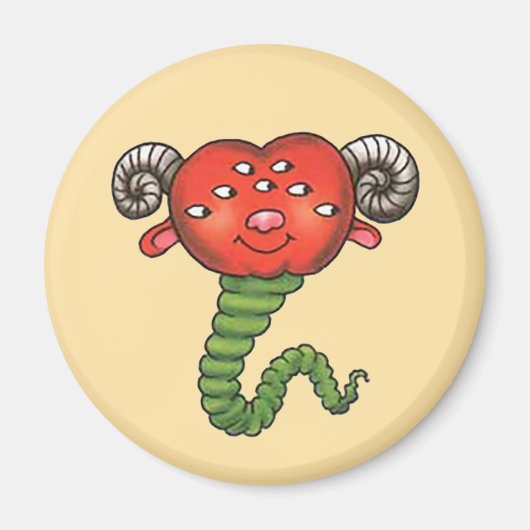 Monster mit rotem Kopf Magnet (Vorne)