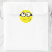 Monster mit Stiften Runder Aufkleber (Tasche)