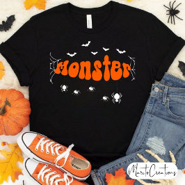Monster Modern Girl's Scary T-shirt in black