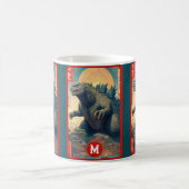 Monster Monogram Lizard Retro Bold Cool Graphic Kaffeetasse (Mittel)
