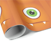 Monster Monster Beängstigendes Geschenkpapier (Rolleneckpunkt)