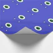 Monster Monster Blue Boys Wrapping Paper Geschenkpapier (Ecke)