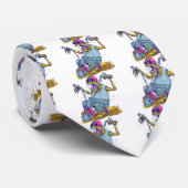 Monster Motorrad-Cartoon Krawatte (Gerollt)