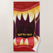 Monster Mouth mit großen Zähnen Strandtuch (Vorderseite)