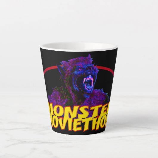 Monster Moviethon Werewolf Frenzy Latte Tasse (Vorderseite)