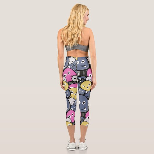Monster-Muster Capri Leggings (Rückseite)
