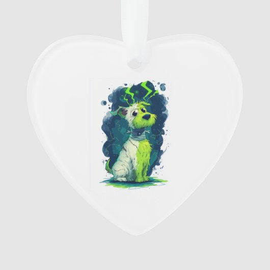 Monster Mutt – Süßer Halloween-Hund Ornament (Vorderseite)