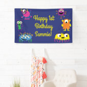 Monster Niedlich Funny Birthday Party Thema Banner (Insitu)