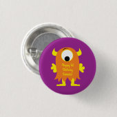 Monster Niedlich Funny Kindergeburtstag Party Them Button (Vorne & Hinten)