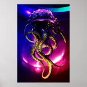 Monster Octopus Poster - Epic Kraken Digital Art (Vorne)