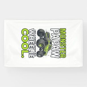Monster Opa Wheelie Cool Lustiger Monster Truck En Banner