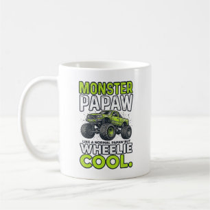 Monster Opa Wheelie Cool Lustiger Monster Truck En Kaffeetasse
