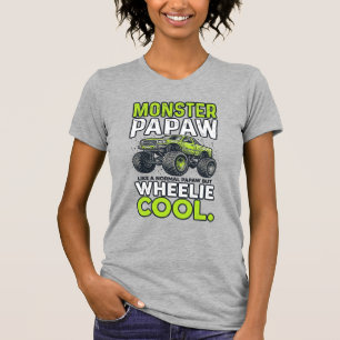 Monster Opa Wheelie Cool Lustiger Monster Truck En T-Shirt