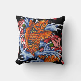 Monster Orange Dragon Fish auf T - Shirt Kissen
