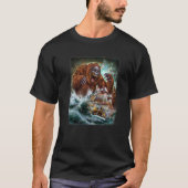 Monster Orangutan als Kraken angreifen ein Kriegss T-Shirt (Vorderseite)