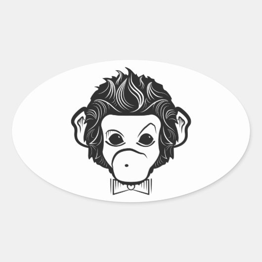 Monster Ovaler Aufkleber (Vorderseite)