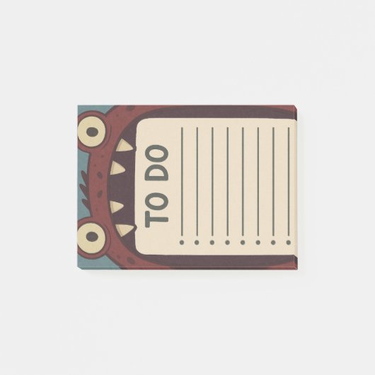 Monster Pad To Do List Post-it Klebezettel (Vorderseite)