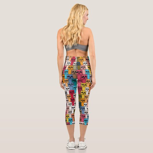 Monster Panda Capri Leggings (Rückseite)