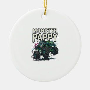 Monster Pappy Monster Truck Vintage Vektor Design_ Keramik Ornament