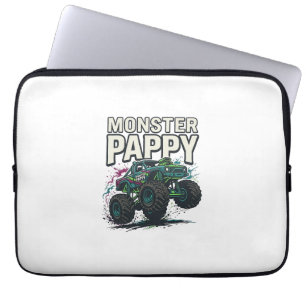 Monster Pappy Monster Truck Vintage Vektor Design_ Laptopschutzhülle