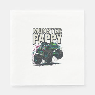 Monster Pappy Monster Truck Vintage Vektor Design_ Serviette