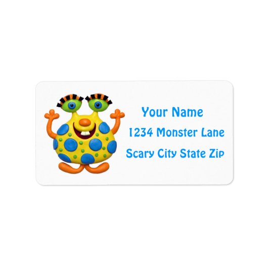 Monster-Party Adressaufkleber (Vorne)