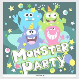 Monster-Party Aufkleber