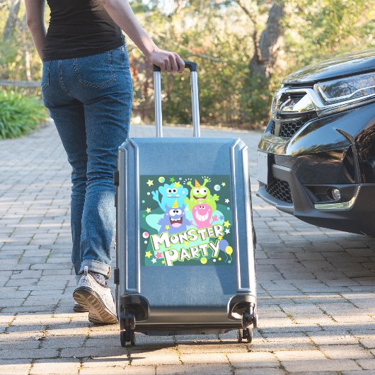 Monster-Party Aufkleber (Koffer Insitu)