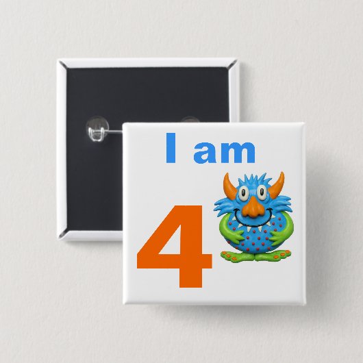 Monster-Party Button (Vorne & Hinten)