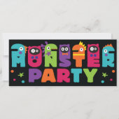 Monster-Party Einladung (Vorderseite)