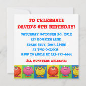 Monster-Party Einladung (Rückseite)