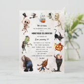 Monster-Party Einladung - Monstrosisches Halloween (Stehend Vorderseite)