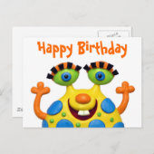 Monster-Party Einladungspostkarte (Vorne/Hinten)