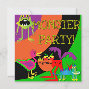 Monster-Party - individuelle Einladungen zum Gebur