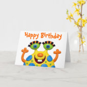 Monster-Party Karte (Gelbe Blume)