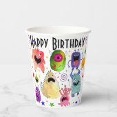 Monster-Party-Papiertassen sind personalisiert Pappbecher (Vorderseite)
