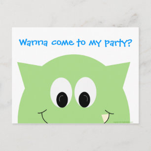 Monster Party Postkarte Einladung