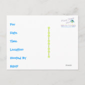 Monster Party Postkarte Einladung (Rückseite)